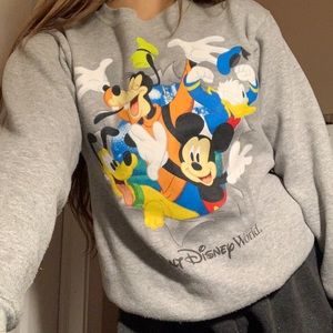 Authentic Disney Magic Kingdom Crewneck Michele Mouse Goofy and Daffy Duck